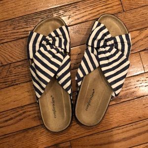 Striped sandal